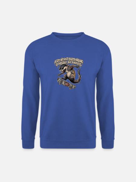Skateboarding Otter - Unisex Pullover - Royalblau