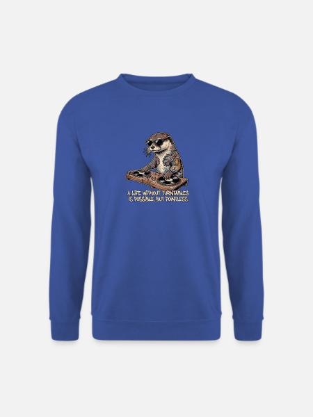 Otter Turntable Dj - Unisex Pullover - Royalblau