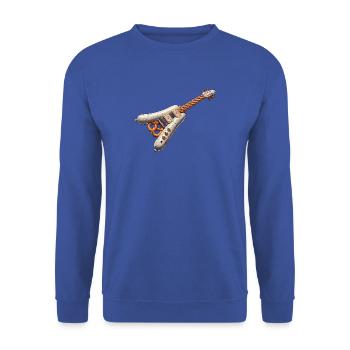Weisswurst Brezel Gitarre - Unisex Pullover - Royalblau - Vorne - Alina (178cm) & Michal (187cm)