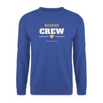 Wedding Crew Hochzeit Team Braut Bräutigam Gäste - Unisex Pullover - Royalblau - Vorne - Alina (178cm) & Michal (187cm)