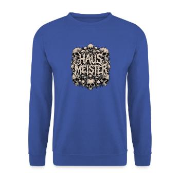 Gothic Hausmeister Death Metal - Unisex Pullover - Royalblau - Vorne - Alina (178cm) & Michal (187cm)