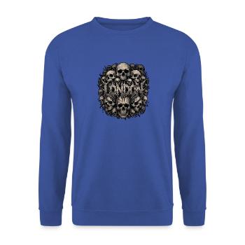 London Death Metal - Unisex Pullover - Royalblau - Vorne - Alina (178cm) & Michal (187cm)