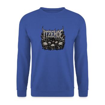 Itzehoe Death Metal - Unisex Pullover - Royalblau - Vorne - Alina (178cm) & Michal (187cm)