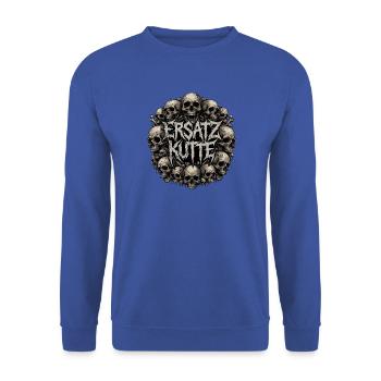 Heavy Metal Ersatz Kutte - Unisex Pullover - Royalblau - Vorne - Alina (178cm) & Michal (187cm)