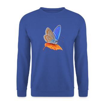 Schmetterling Hauhechel Blaeuling - Unisex Pullover - Royalblau - Vorne - Alina (178cm) & Michal (187cm)