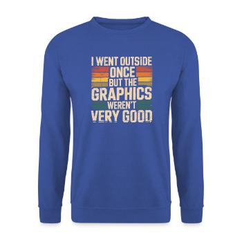  Vintage Gamer-PC game Computer zocken VR HEADSET - Unisex Pullover - Royalblau - Vorne - Alina (178cm) & Michal (187cm)