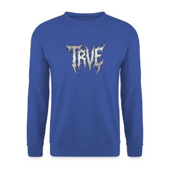 Heavy Metal Trve Truth - Unisex Pullover - Royalblau - Vorne - Alina (178cm) & Michal (187cm)