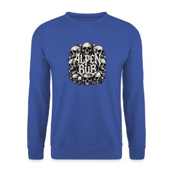 Alpen Death Metal Schädel - Unisex Pullover - Royalblau - Vorne - Alina (178cm) & Michal (187cm)