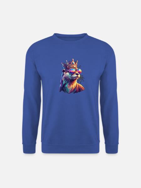 Poly Art Otter - Unisex Pullover - Royalblau