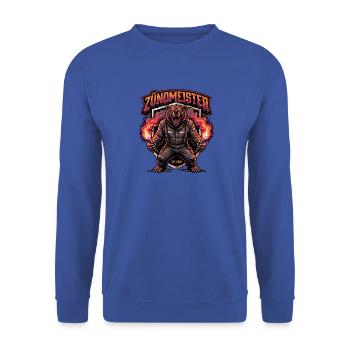 Pyro Bär Stadion - Unisex Pullover - Royalblau - Vorne - Alina (178cm) & Michal (187cm)