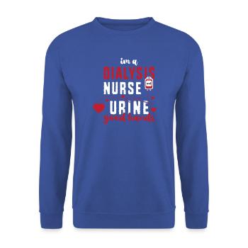 Dialyse Krankenschwester - Unisex Pullover - Royalblau - Vorne - Alina (178cm) & Michal (187cm)
