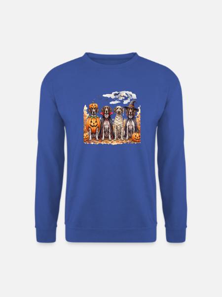 Halloween Deutscher Kurzhaariger Pointer Squad Kürbis - Unisex Pullover - Royalblau