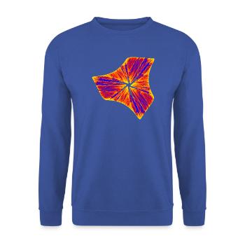 Faszinierende Farbenfusion - Unisex Pullover - Royalblau - Vorne - Alina (178cm) & Michal (187cm)