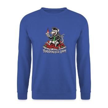 Pyro Feuerwerk Punker Ratte - Unisex Pullover - Royalblau - Vorne - Alina (178cm) & Michal (187cm)