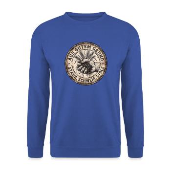 Stolzer Landwirt - Unisex Pullover - Royalblau - Vorne - Alina (178cm) & Michal (187cm)