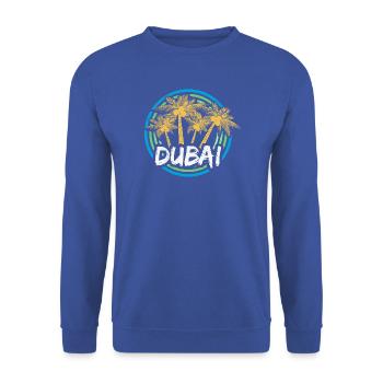 Ferien Dubai - Unisex Pullover - Royalblau - Vorne - Alina (178cm) & Michal (187cm)
