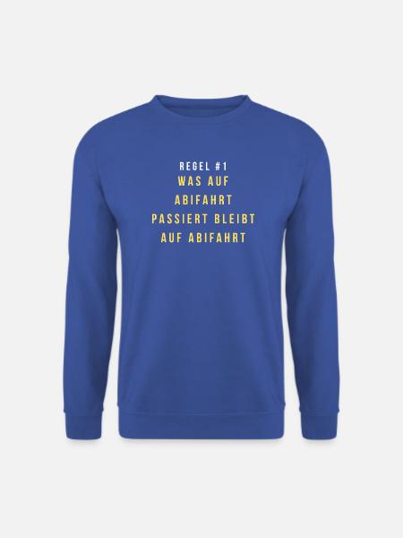 Regel 1: Was Abifahrt Bleibt - Unisex Pullover - Royalblau