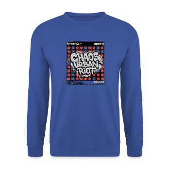 Raster Throw up Graffiti - Unisex Pullover - Royalblau - Vorne - Alina (178cm) & Michal (187cm)