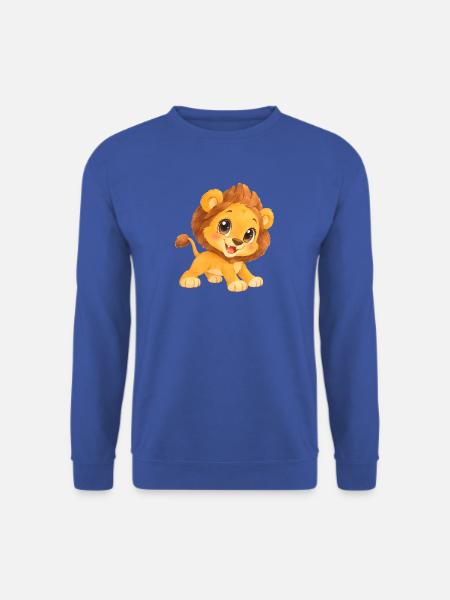 Löwe – niedliches Löwenkind - Unisex Pullover - Royalblau