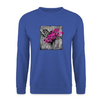 Bougainvillea Bricht Beton - Unisex Pullover - Royalblau - Vorne - Alina (178cm) & Michal (187cm)
