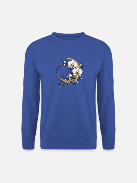 Orchidee Mondsichel Zen - Unisex Pullover - Royalblau
