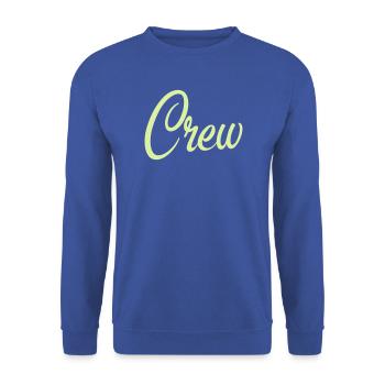 Crew Script Pastellgrün - Unisex Pullover - Royalblau - Vorne - Alina (178cm) & Michal (187cm)