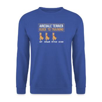Airedale Terrier - Unisex Pullover - Royalblau - Vorne - Alina (178cm) & Michal (187cm)