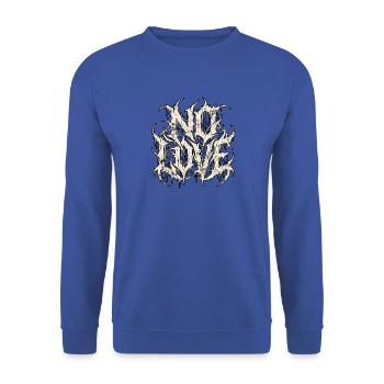 No Love Heavy Metal - Unisex Pullover - Royalblau - Vorne - Alina (178cm) & Michal (187cm)