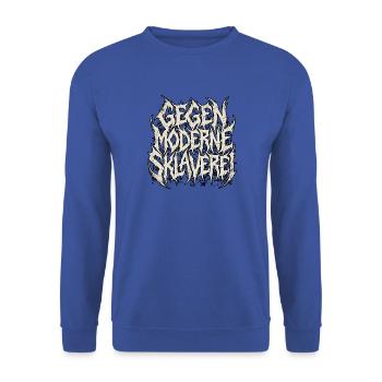 Gegen Moderne Heavy Metal - Unisex Pullover - Royalblau - Vorne - Alina (178cm) & Michal (187cm)