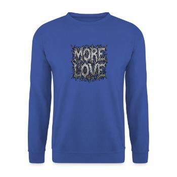 More Love Heavy Metal - Unisex Pullover - Royalblau - Vorne - Alina (178cm) & Michal (187cm)