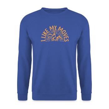 Western Rider I Like My Moves Cowgirls Rodeo - Unisex Pullover - Royalblau - Vorne - Alina (178cm) & Michal (187cm)