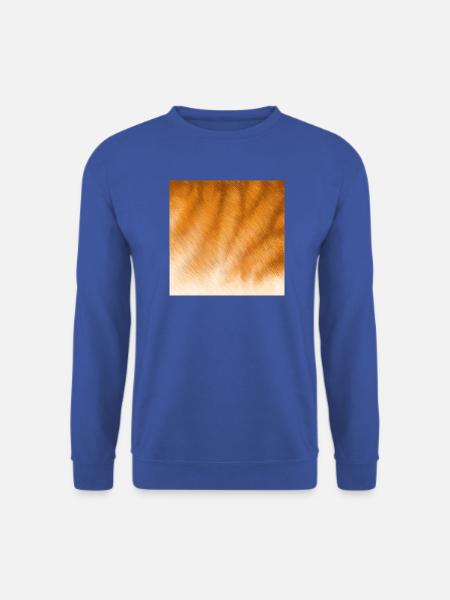 Orangetiger Fellmuster - Unisex Pullover - Royalblau