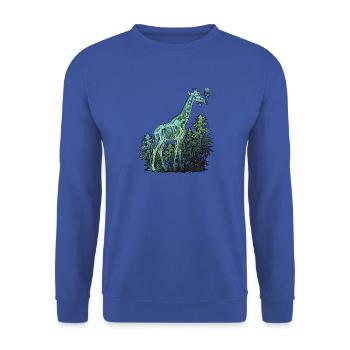Röntgen Kiffer Giraffe - Unisex Pullover - Royalblau - Vorne - Alina (178cm) & Michal (187cm)