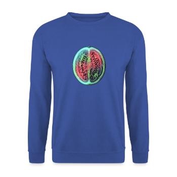 Röntgen Wassermelone - Unisex Pullover - Royalblau - Vorne - Alina (178cm) & Michal (187cm)