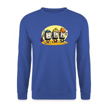 Ctrl-cmd-restart - Unisex Pullover - Royalblau - Vorne - Alina (178cm) & Michal (187cm)