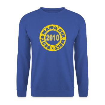 2010 - Unisex Pullover - Royalblau - Vorne - Alina (178cm) & Michal (187cm)