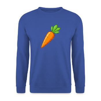Karotten-Karotten-Gemüse - Unisex Pullover - Royalblau - Vorne - Alina (178cm) & Michal (187cm)