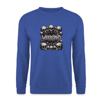 Death Metal Widerstand - Unisex Pullover - Royalblau - Vorne - Alina (178cm) & Michal (187cm)