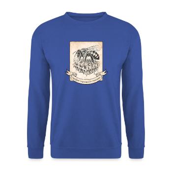 Roh Honig Ernährung - Unisex Pullover - Royalblau - Vorne - Alina (178cm) & Michal (187cm)