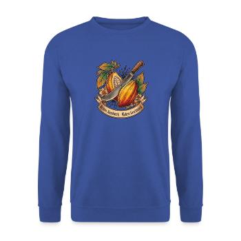 Kakao Experte - Unisex Pullover - Royalblau - Vorne - Alina (178cm) & Michal (187cm)
