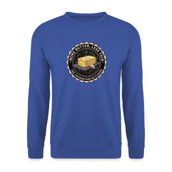 Butter Original Salz - Unisex Pullover - Royalblau - Vorne - Alina (178cm) & Michal (187cm)