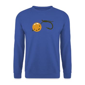 Boilie Angelhaken Icon - Unisex Pullover - Royalblau - Vorne - Alina (178cm) & Michal (187cm)