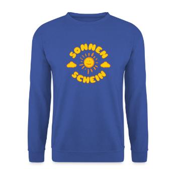 Sonnenschein Sonne Retro Gute Laune Sommer Spruch - Unisex Pullover - Royalblau - Vorne - Alina (178cm) & Michal (187cm)