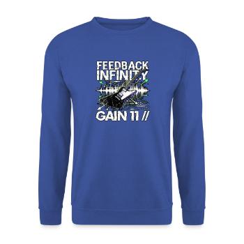 Death Metal Gitarre - Unisex Pullover - Royalblau - Vorne - Alina (178cm) & Michal (187cm)