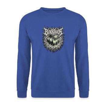 Black Metal Forest - Unisex Pullover - Royalblau - Vorne - Alina (178cm) & Michal (187cm)
