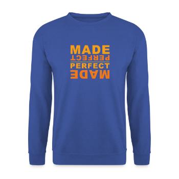 Made Perfect - du bist perfekt gemacht! - Unisex Pullover - Royalblau - Vorne - Alina (178cm) & Michal (187cm)