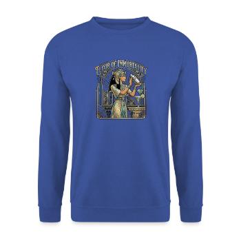 Bartender Nil Cocktail - Unisex Pullover - Royalblau - Vorne - Alina (178cm) & Michal (187cm)
