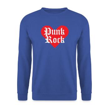 Punk Rock Herz - Unisex Pullover - Royalblau - Vorne - Alina (178cm) & Michal (187cm)