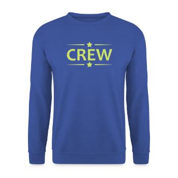 Crew Signet mit Sternen - Unisex Pullover - Royalblau - Vorne - Alina (178cm) & Michal (187cm)