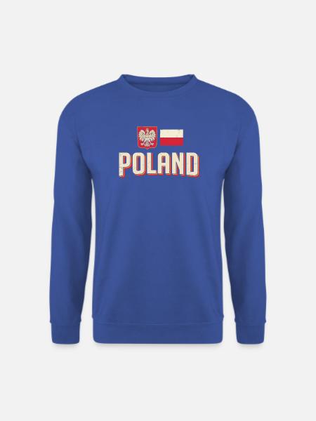 Polen Emblem Retro Flagge - Unisex Pullover - Royalblau